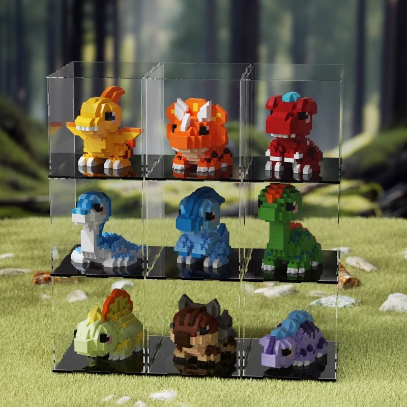 Compatible con Lego Dinosaur Tyrannosaurus Rex Muñeca de dibujos animados Bloques de construcción Adornos de montaje Juguetes educativos para niños Regalos para niños y niñas