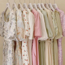 樂町夏季新款品牌女裝批發貨源甜美清新法式連衣裙仙女裙子小個子