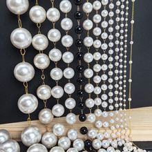 diy珍珠链条耳环项链服装发饰手工配件散链珠直径3—25mm厂家直销