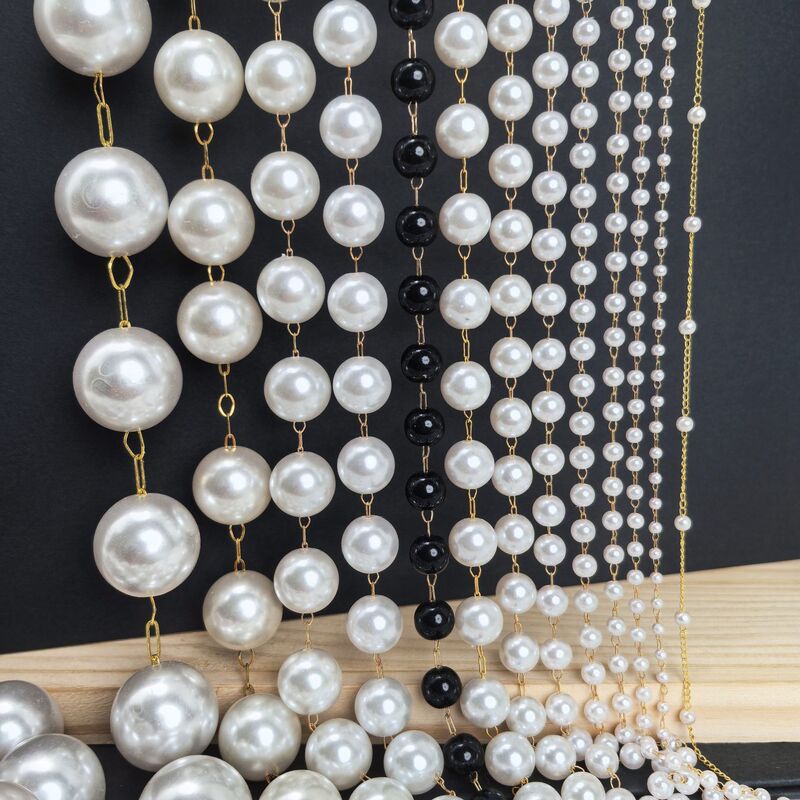 diy パールチェーンイヤリングネックレス衣類ヘアアクセサリー手作りアクセサリールースチェーンビーズ直径 3—25 ミリメートル工場直接販売|undefined