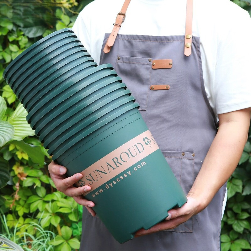Gallon Resin Thickened Plastic Flower Pot with Tray for Courtyard Balcony Potted Plants, Tall Model for Root Control in Living Room Gallon Resin Thickened Plastic Flower Pot with Tray for Courtyard Balcony Potted Plants, Tall Model for Root Control in Living Room
