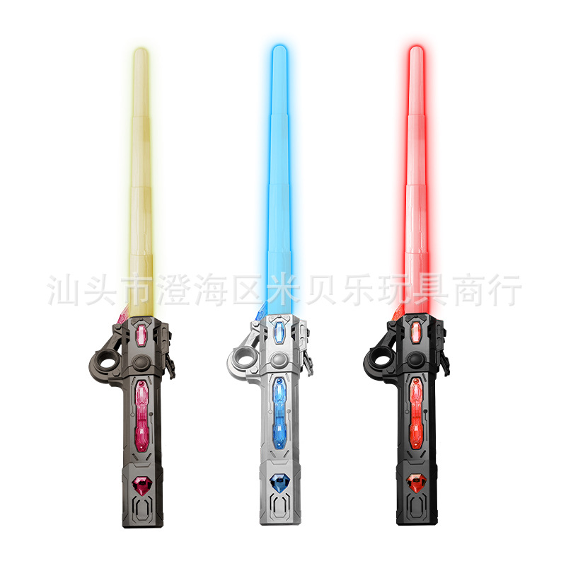 Cross-border retractable laser sword Radish Star Wars Lightsaber Children's toy Knife Boy Glow Glitter Glow stick