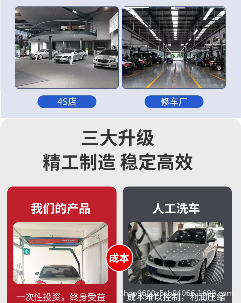 Fully Automatic Computer Car Washing Machine Contactless Unmanned Automatic Commercial Smart Car Washer 360 ° Cleaning Without Dead Ends