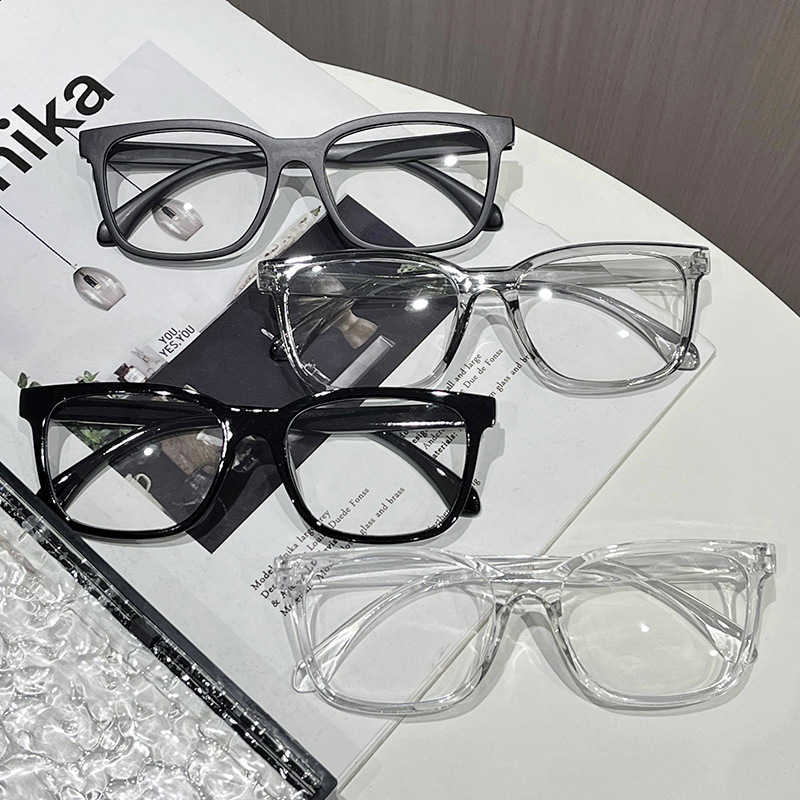 Versatile Minimalist Square Frame Glasses For Men And Women Office_voghion.com