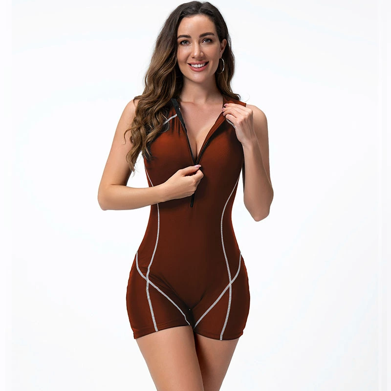Women’s one‑piece swimwear (Amazon), European style, short‑leg, sizes S–XXL