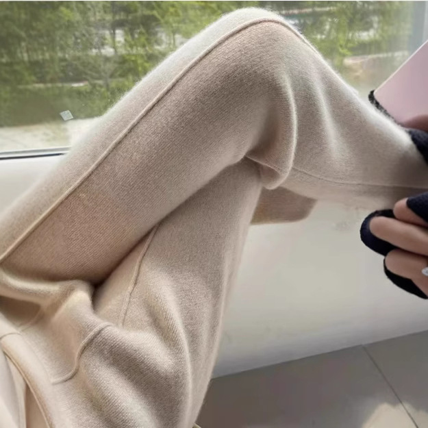 秋冬新款中缝裤纯色休闲裤阔腿裤宽松显瘦修饰腿型韩版小众设计