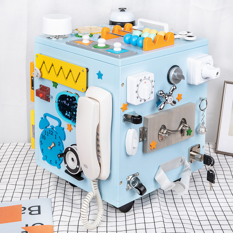 Amazon Puerta de los niños pestillo desbloqueo ocupado tablero casa puerta abridor bebé educación temprana educativo desbloqueo ocupado bloque juguete