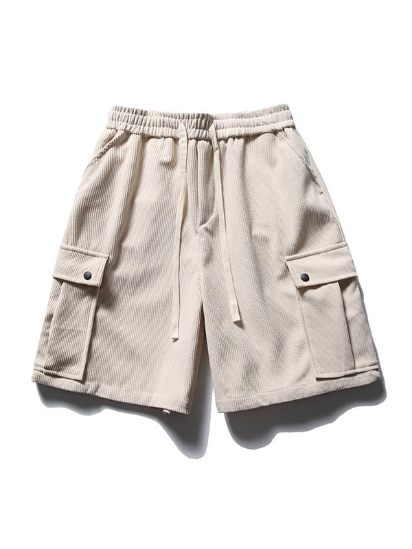 Japanese Retro Multi-Pocket Cargo Casual Shorts Men's Summer New Trendy High Street Loose Straight Five-Point Shorts