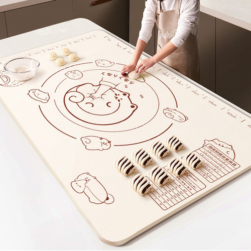 Antibacterial silicone mat, thick kneading mat, food-grade rolling pin mat, home use cutting board, large kitchen baking mat