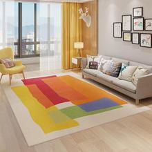 跨境多巴胺仿羊绒客厅地毯满铺卧室床边亚马逊temu希音代发沙发毯