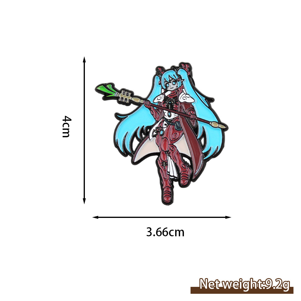 Hatsune Miku series metal brooch cartoon anime peripheral backpack accessory 2026 new enamel badge