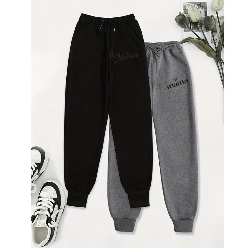 Autumn and Winter Amazon TK TEMU Shrimp AliExpress Cross-border Explosions Women's fleece-lined Casual Jogging Pants Straight Leg Pants