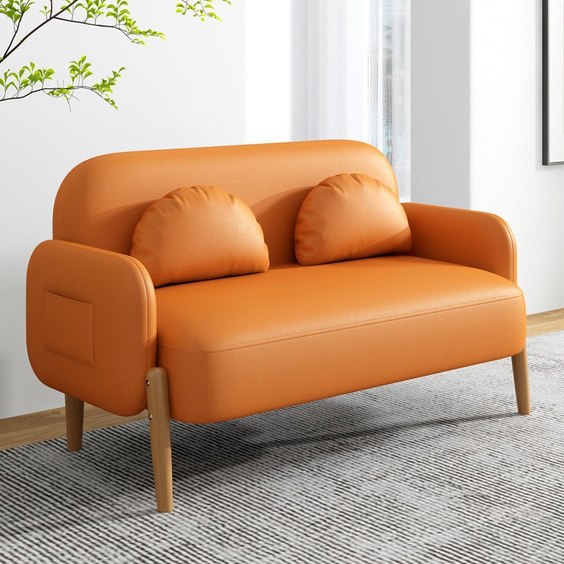Modern Simple Small Apartment Living Room Fabric Sofa Rental Single Double Three Person Candy Small Sofa