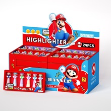 开学文具马里奥造型荧光笔6支套装高颜值超级玛丽彩色记号手帐笔