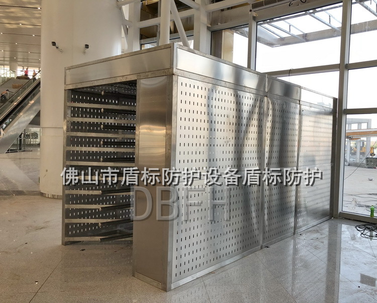 高铁站单向出口加长双层通道旋转门防止递东西阻隔栅栏全高单象门