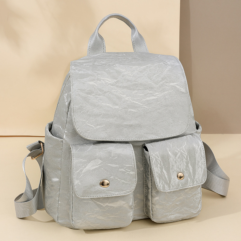 2024 invierno nuevo estilo coreano mochila para mujer moda casual color sólido mochila escolar para estudiantes de gran capacidad mochila de viaje