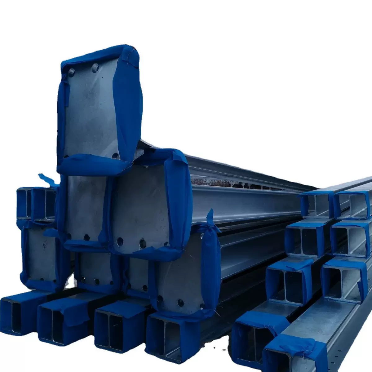 高铁接触网热镀锌H型钢柱 Hot-dip galvanized H pole for OCS