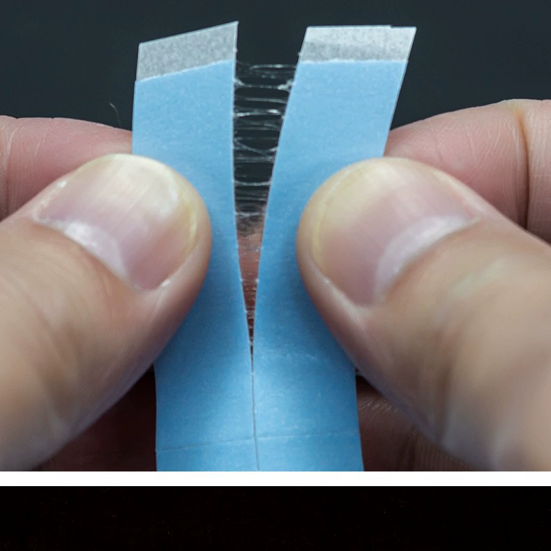 Двусторонняя лента для париков, водонепроницаемая и устойчивая к поту, чисто синяя, с сильной адгезией, бесследная невидимая био-пленка для кожи головы