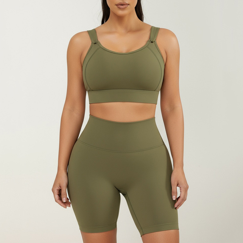 Amazon Fixed One-piece Cup plus size Sports Underwear Women's Summer High Shockproof Adjustable Velcro Shoulder Bra Amazon Fixed One-piece Cup plus size Sports Underwear Women's Summer High Shockproof Adjustable Velcro Shoulder Bra