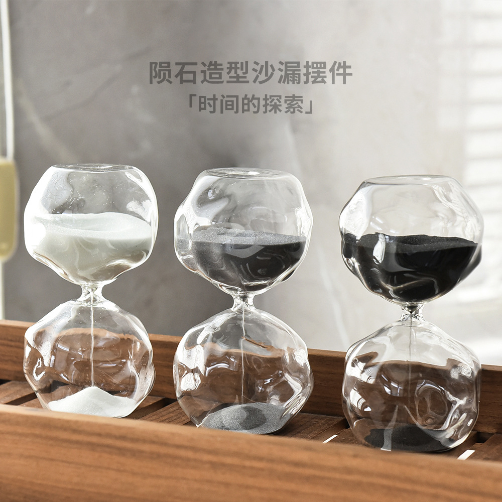 Nórdico hogar reloj de arena de vidrio de forma especial temporizador 30 minutos arte reloj de arena creativo regalos fábrica de decoración para el hogar