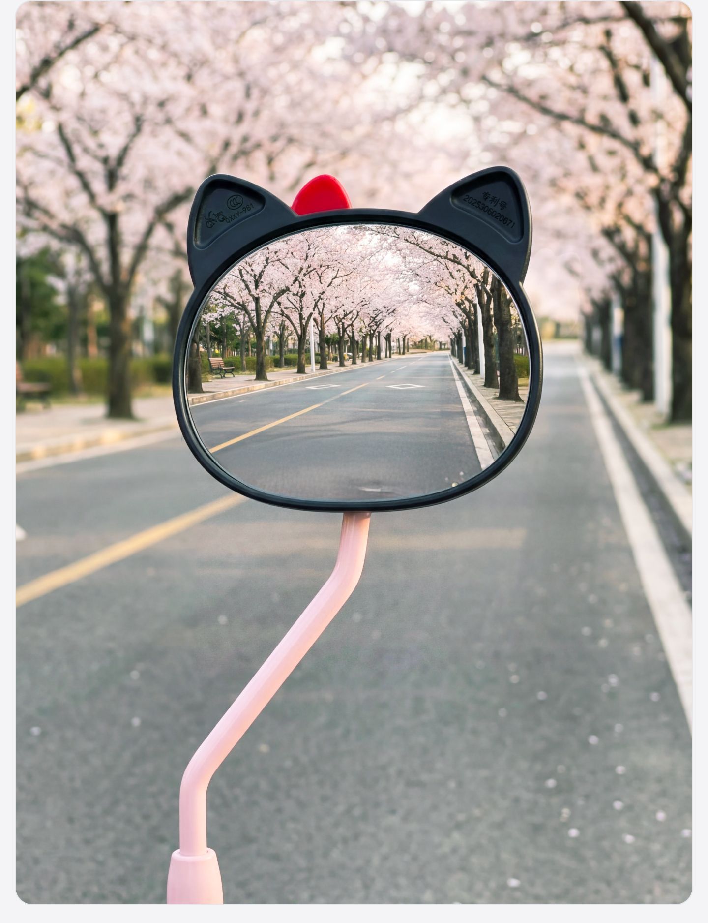 Electric Vehicle Rearview Mirror 3C Cute Bear Reversing Mirror Cartoon Bicycle Reflector 8mm Kt Cat Mirror