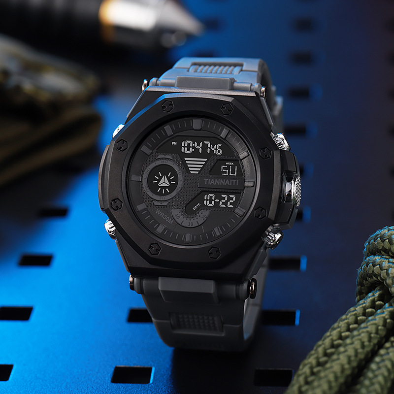 2025 tendencia personalidad juvenil reloj electrónico deportivo al aire libre nocturna reloj impermeable multifuncional reloj de pulsera estudiantil para hombres y mujeres