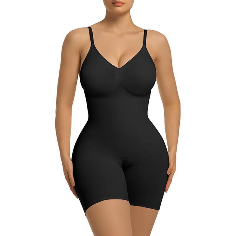 2025 New Cross-Border Dropshipping Braless Abdomen Control Mid-Thigh Shapewear (with Bra