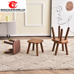 All-wood creative small stool, wooden low stool, coffee table round stool, chair, kindergarten children's small stool, square stool