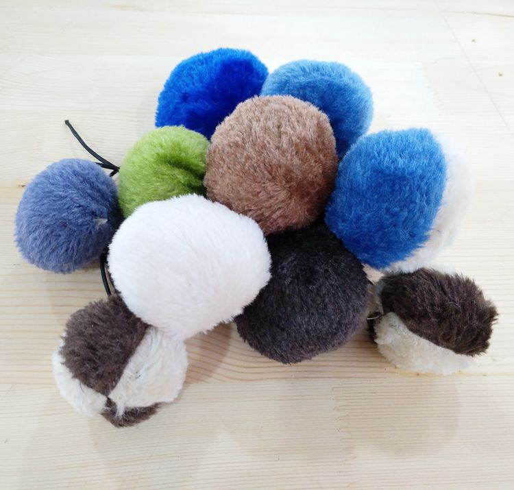 剑麻柱猫玩家具DIY配件材料毛绒球带弹力挂线猫爬架抓柱挂饰