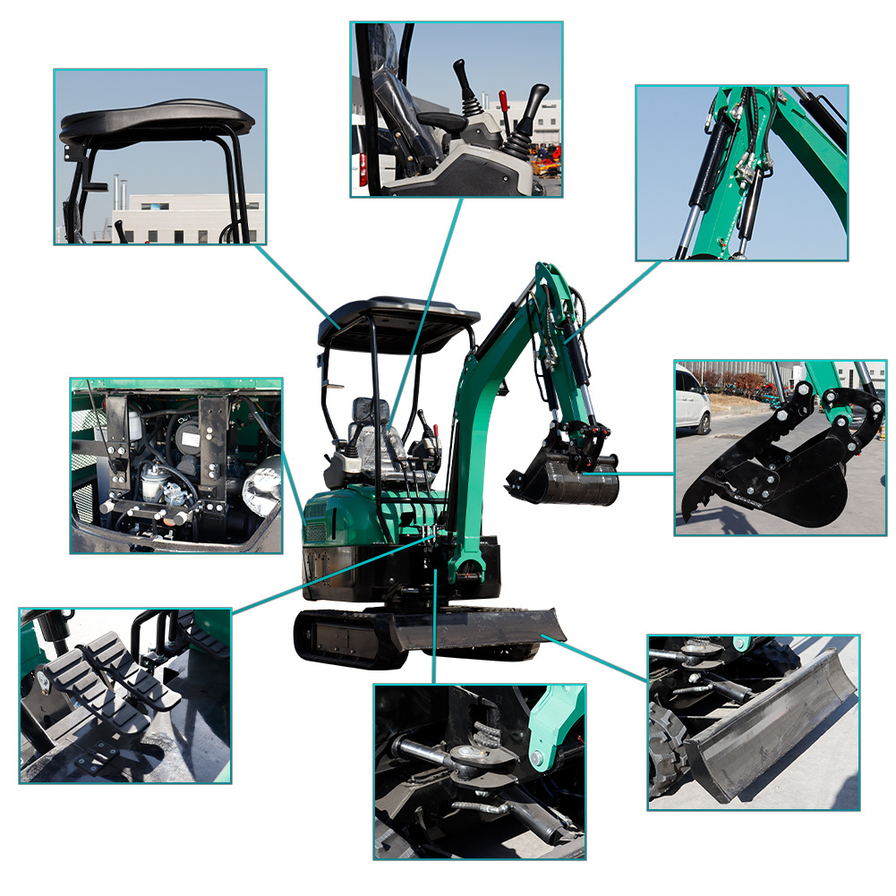 出口俄罗斯2吨小型挖掘机 履带式液压农用抓木挖沟机 微型挖掘机