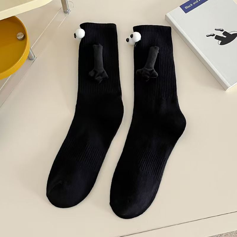 Hand-in-hand magnetic socks for men and women couples summer thin hand-in-hand boyfriend girlfriends cute handshake automatic pull