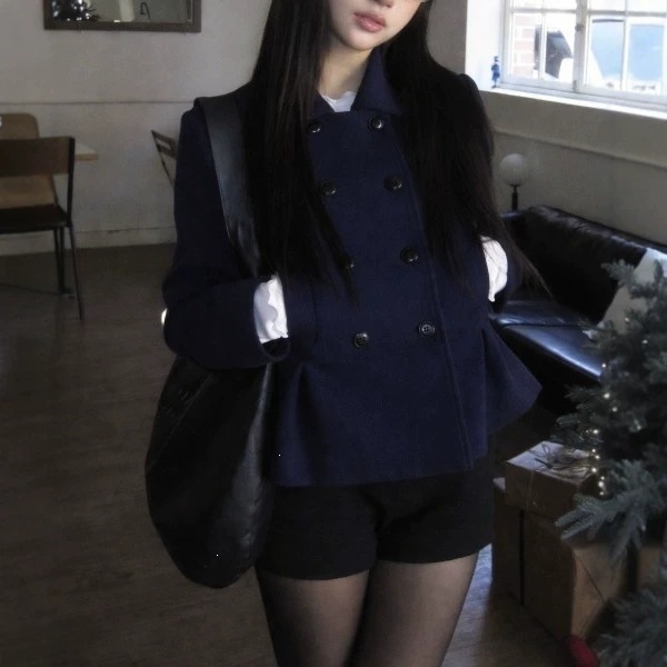 2026 Autumn/Winter Women's Coats and Tops, Korean Style Versatile Casual INS Style, Buttoned, Cross-Border Wholesale Y2K
