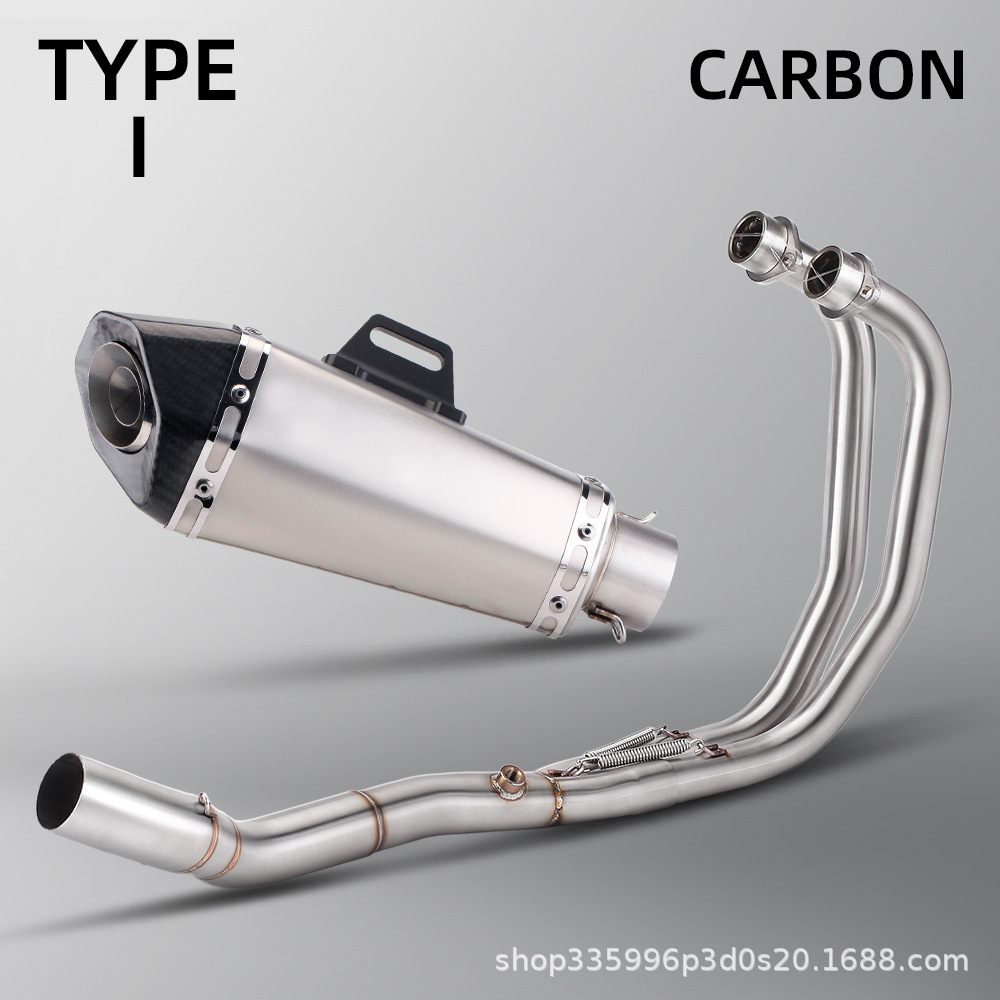Suitable for Motorcycle Exhaust Pipe Modification Mt03 R25 R3 Front Section Small Tapered Hexagonal Tail Section 16-24 Years