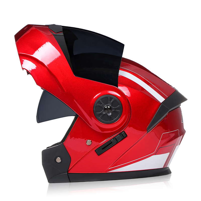 BLD transfronterizo para cascos de motocicletas eléctricas cascos completos cascos de doble lente cuatro estaciones al por mayor