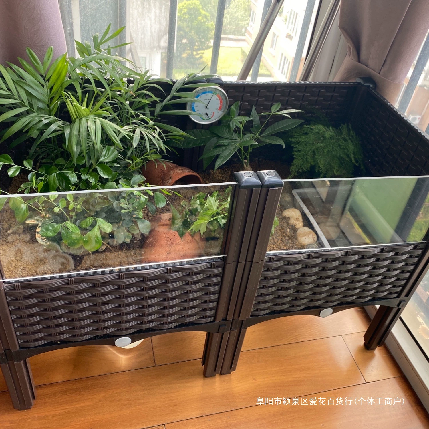 Коробка для кормления желтой черепахи Половина воды Черепаха Экологическая ландшафтная коробка Аньюань Тайюань Коробка для размножения шелкового цветка аквариум