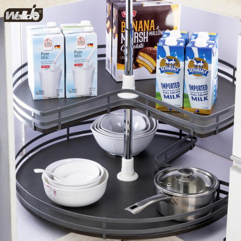 Welldo纬东 橱柜拉篮橱柜双层270°转盘拉篮转盘置物拉篮
