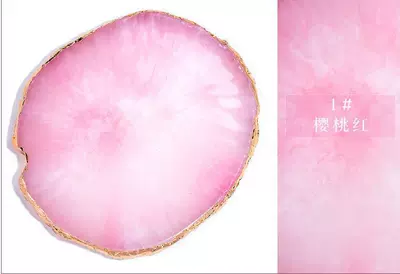 Nail Art Resin Palette Nail Art Agate Phnom Penh Display Painted Color Nail Display Board Tool Palette (Dırnaq bəzəkləri) - 01-pink-round-a833-resin-palette