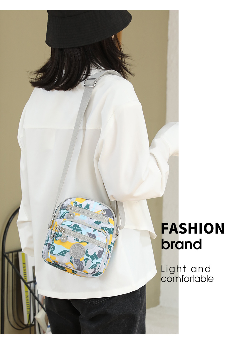 New Oxford Fabric Women's Mini Casual Crossbody Phone Bag Fashion Nylon Bag Single Shoulder Adjustable Waterproof Canvas Bag