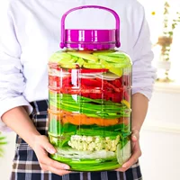 Стеклянная бутылка для вина герметичная банка с крышкой с краном специальная банка кимчи для домашнего хранения пустая бутылка маринованная банка