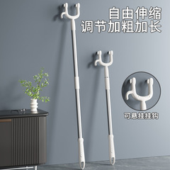 撑衣杆家用可伸缩晾衣叉不锈钢加粗叉头晒衣服挑杆取衣架阳台专用