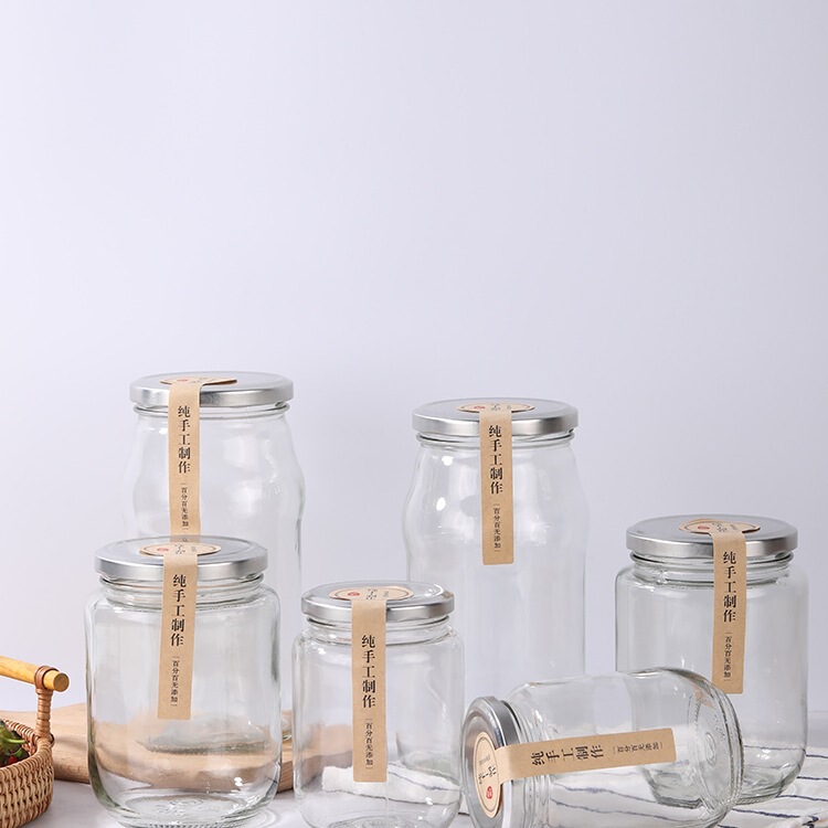 Empty Can Bottle with Lid, Steamable, High Temperature Resistant, Homemade Empty Bottle for Fruit, Food Grade Glass Bottle 500ml