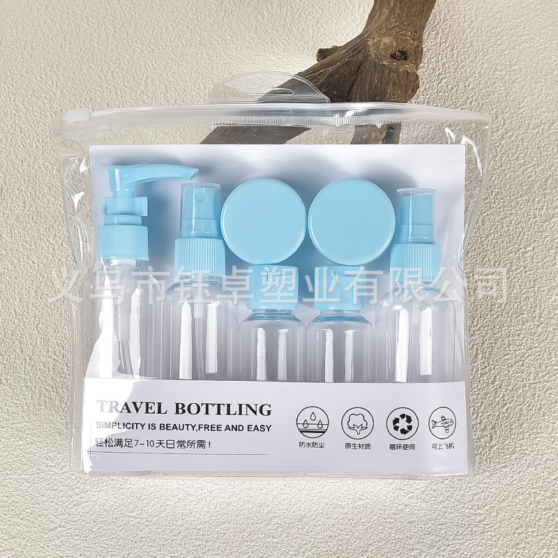 Cosméticos de viaje sub-botella bolsa de lavado portátil traje prensa botella de spray loción champú crema botella vacía