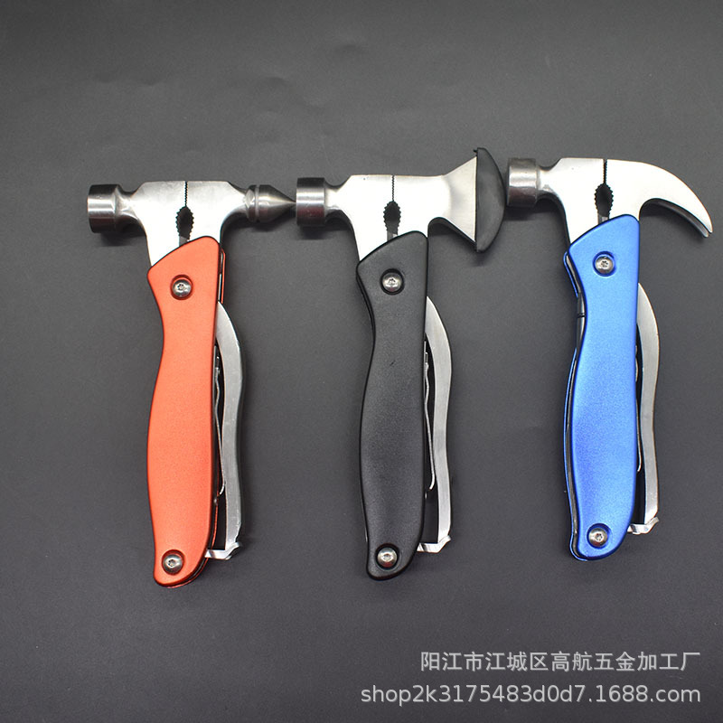 多功能斧头锤 户外多功能工具 便携羊角锤 车载安全锤救生锤批发