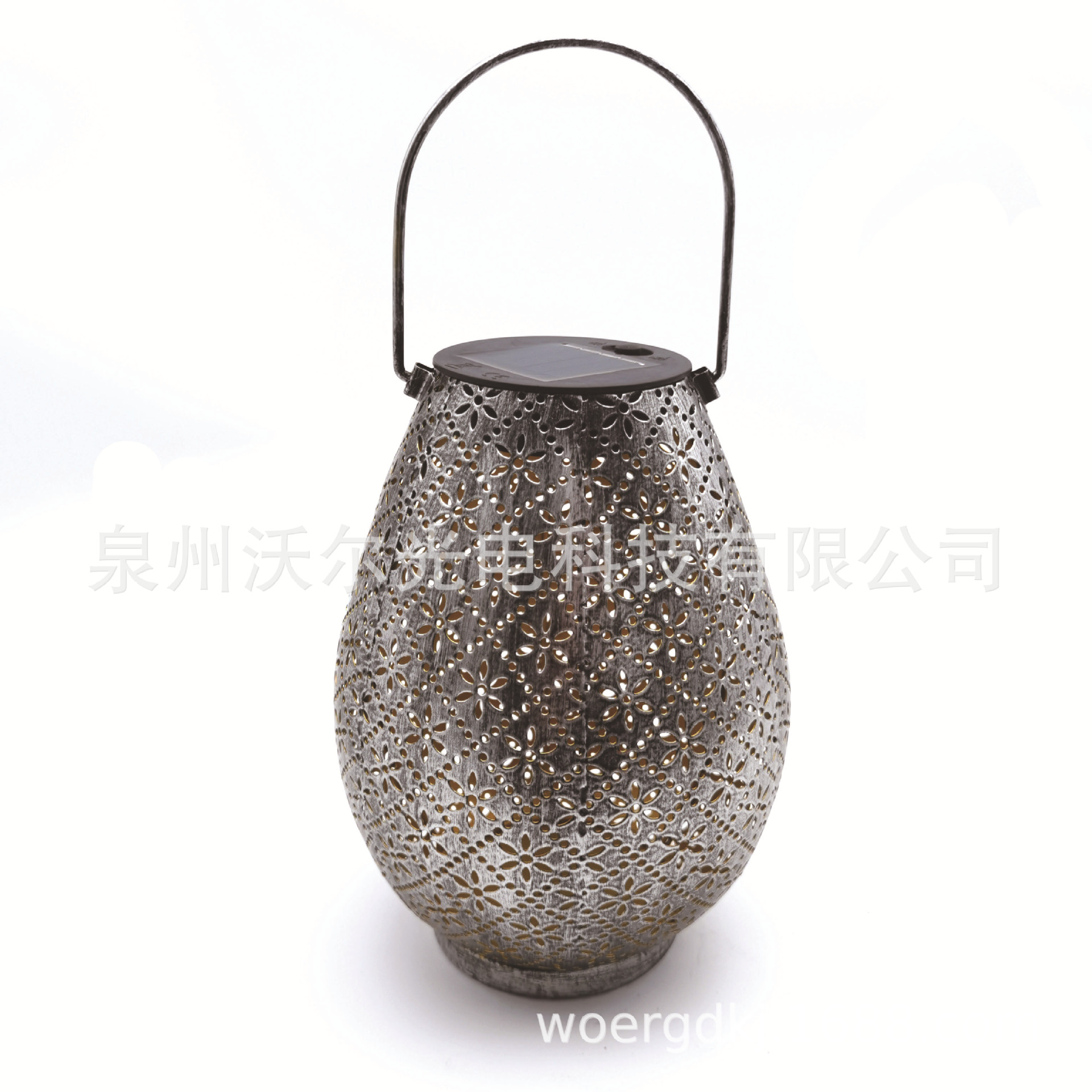 LED 雪花镂空太阳能灯笼花园庭院装饰灯草坪灯挂树灯IP65掌柜推荐