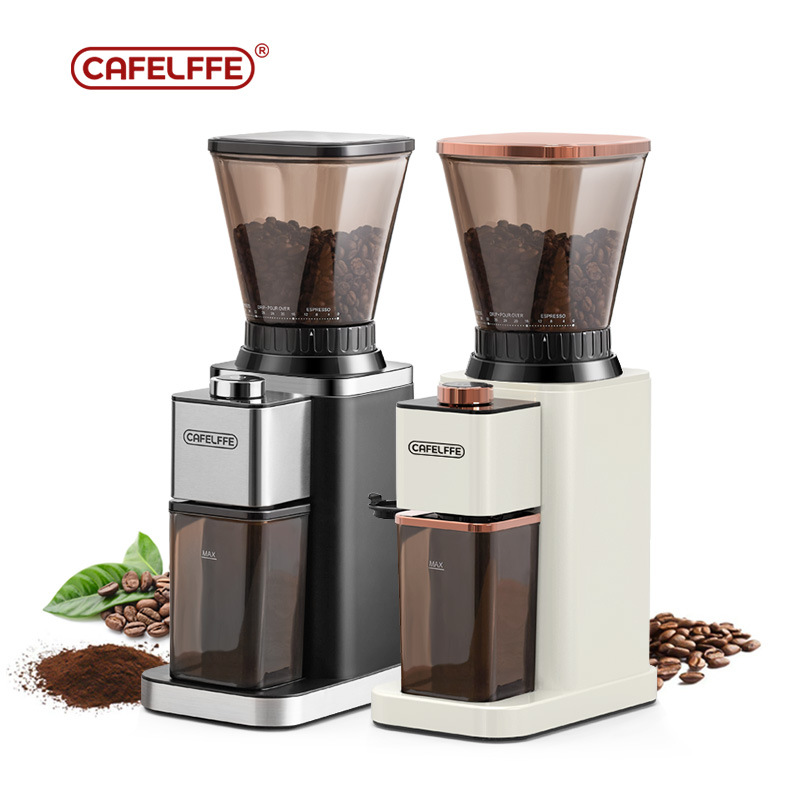 Cross-border coffee grinder electric bean grinder household flour grinder hand-punching Italian flour mill can be quantitative household business