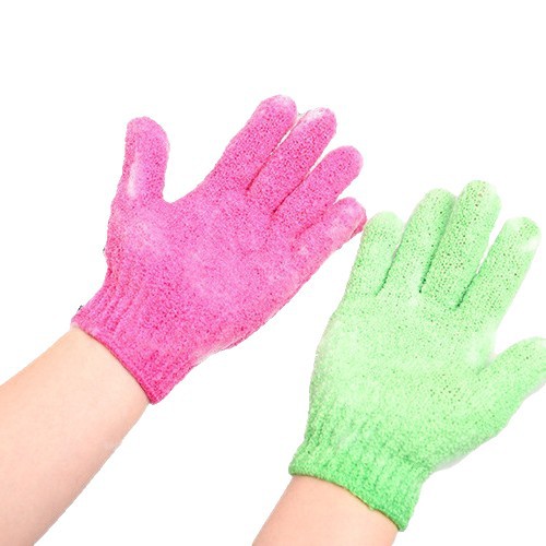 Guantes de baño de cinco dedos Guantes creativos Toalla de baño Exfoliante de cinco dedos Toalla de baño exfoliante Toalla de baño de doble cara para adultos