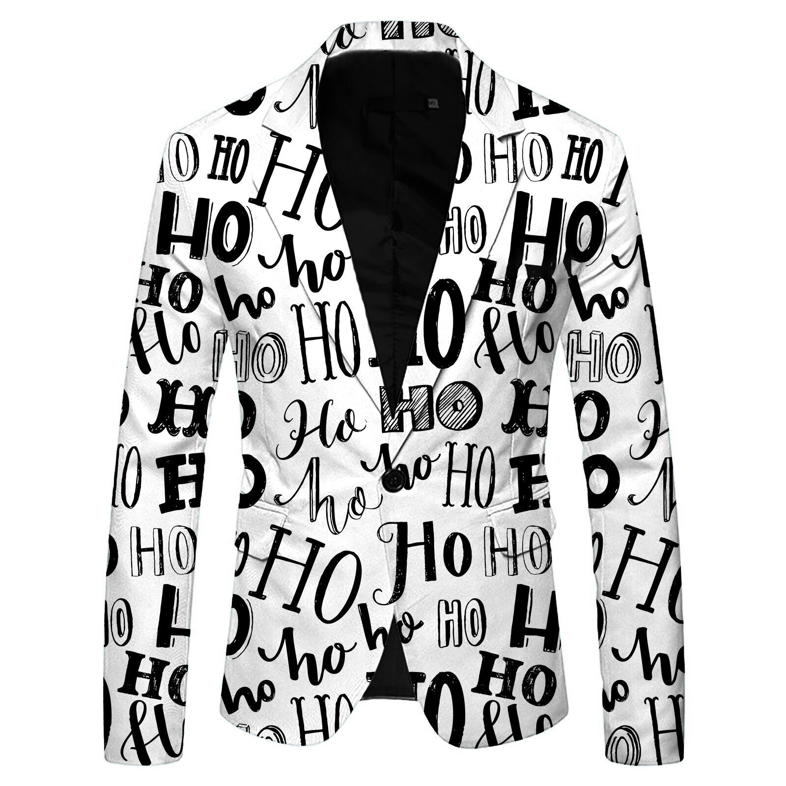 Comercio exterior europeo y americano nuevo estilo 2024 nueva moda casual letras navideñas chaqueta de traje para hombre WL008