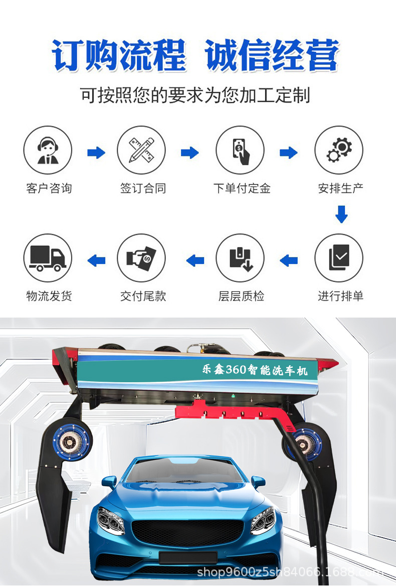 Fully Automatic Computer Car Washing Machine Contactless Unmanned Automatic Commercial Smart Car Washer 360 ° Cleaning Without Dead Ends