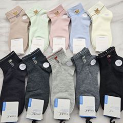 春夏新款男士女士短筒平面運動襪批發彩色字母潮款學院風棉襪