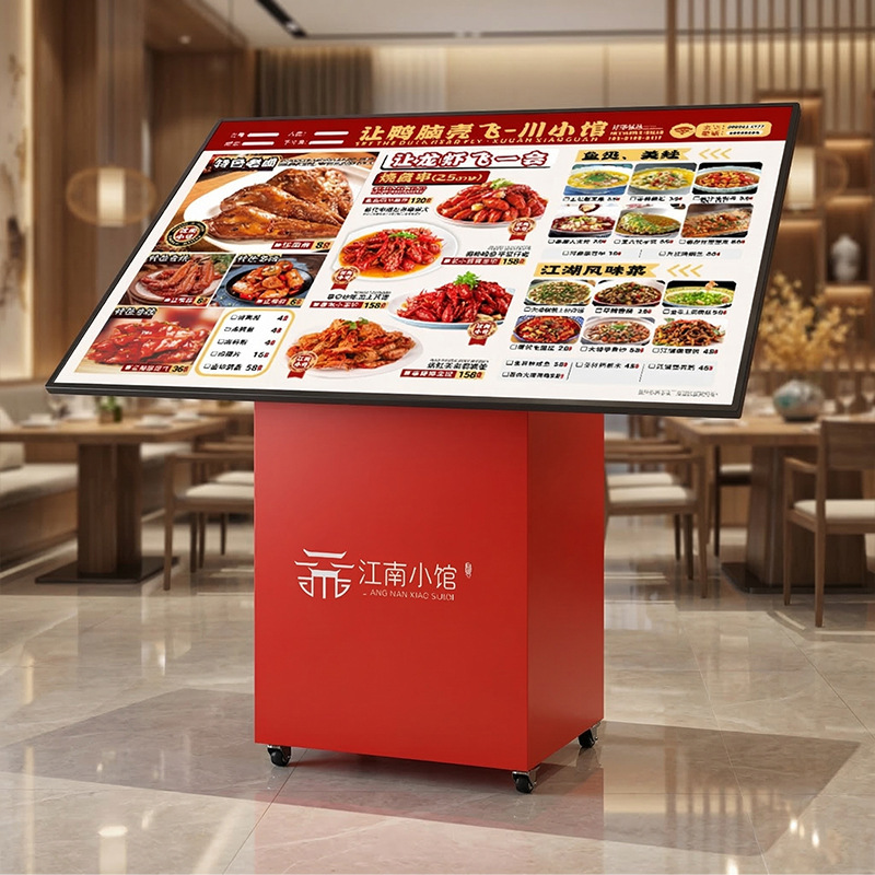 Mimura-Style Restaurant Entrance Menu Display Stand, Large Screen Floor-Standing Illuminated Advertising Display Board, Ordering Counter Menu Light Box Mimura-Style Restaurant Entrance Menu Display Stand, Large Screen Floor-Standing Illuminated Advertising Display Board, Ordering Counter Menu Light Box